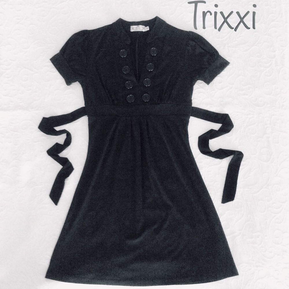 🖤 Dark Academia -Schoolgirl, Goth, Lolita Little Black dress size S - Picture 2 of 8
